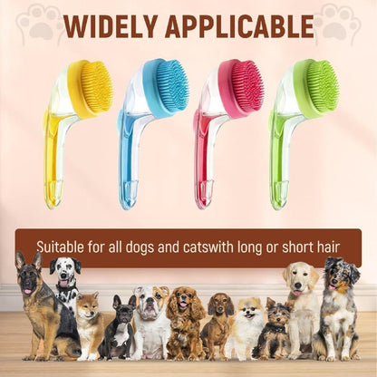 Transform Bath Time into a Spa Experience with the 2-in-1 Dog Bath Brush and Soap Dispenser - Perfect for All Breeds!