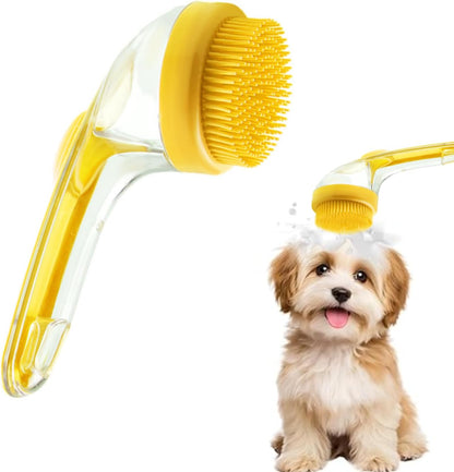 Transform Bath Time into a Spa Experience with the 2-in-1 Dog Bath Brush and Soap Dispenser - Perfect for All Breeds!
